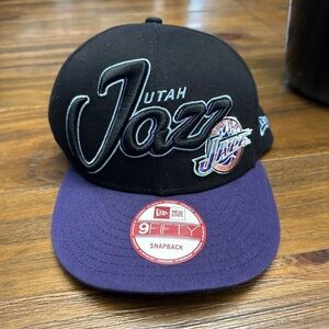New Era Black and Purple Jazz Snapback